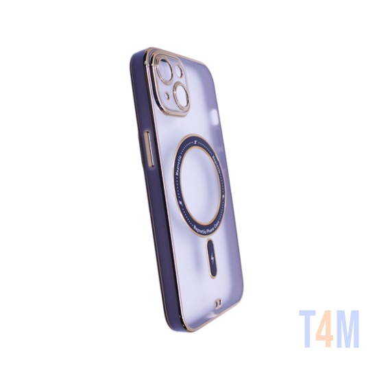 Magnetic Case with Camera Lens Q Series For Apple iPhone 14 Blue